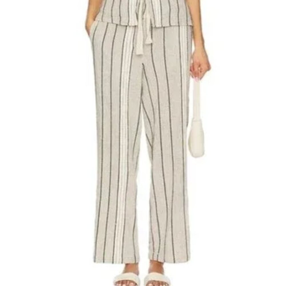 Free People Take Me To Paris Low Back Striped PANTS ONLY NWOT Size Large - Picture 3 of 10